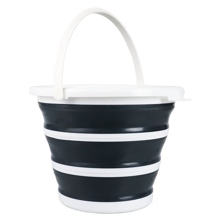 HDS TRADING 10 LT Collapsible Plastic Bucket, Black ZOR96065